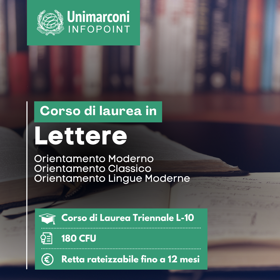 Unimarconi Laurea Triennale in Lettere L10